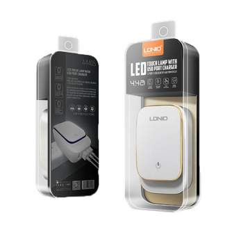 Telefonų, planšetinių kompiuterių ir GPS įkrovikliai - Wall charger LDNIO A4405 4USB, LED lamp + USB-C Cable A4405 Type C - быст