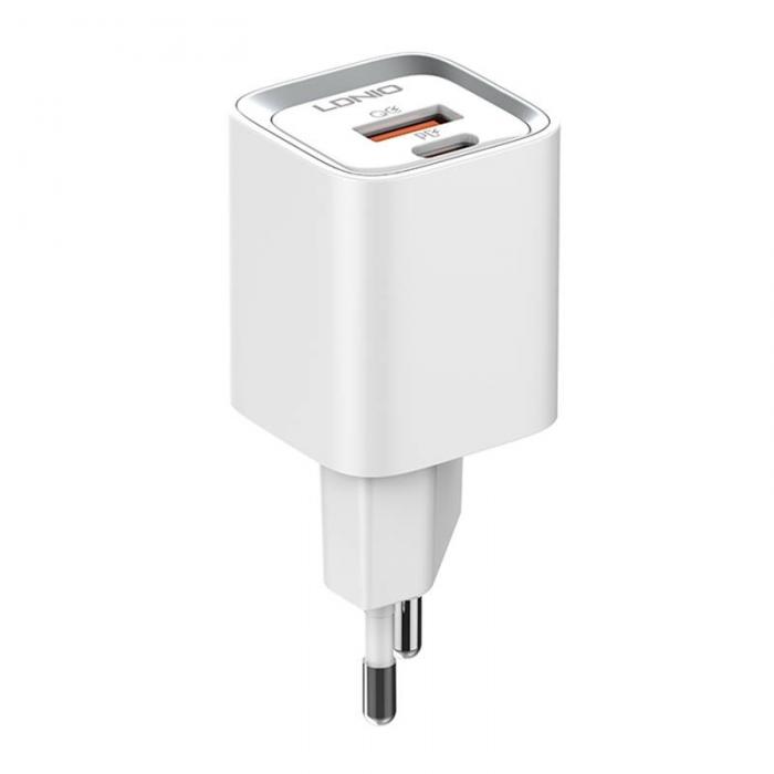 Telefonų, planšetinių kompiuterių ir GPS įkrovikliai - Wall charger LDNIO A2318C USB, USB-C 20W + USB-C - Lightning Cable A2318C