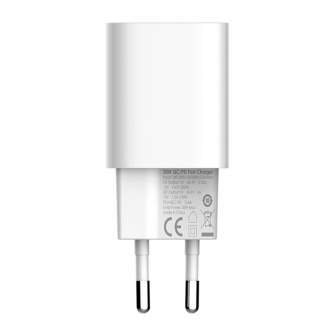 Telefonų, planšetinių kompiuterių ir GPS įkrovikliai - Wall charger LDNIO A2318C USB, USB-C 20W + USB-C - Lightning Cable A2318C