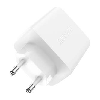 Cables - Wall charger Acefast A41 , 2x USB-C + USB, GaN 65W (white) A41 white - quick order from manufacturer