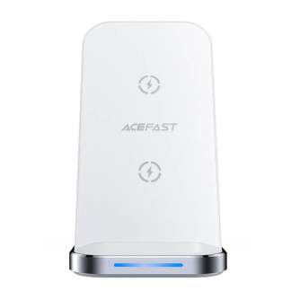 Kabeļi - Inductive charger 3in1 Qi with stand Acefast E15 15W (white) E15 white - ātri pasūtīt no ražotāja