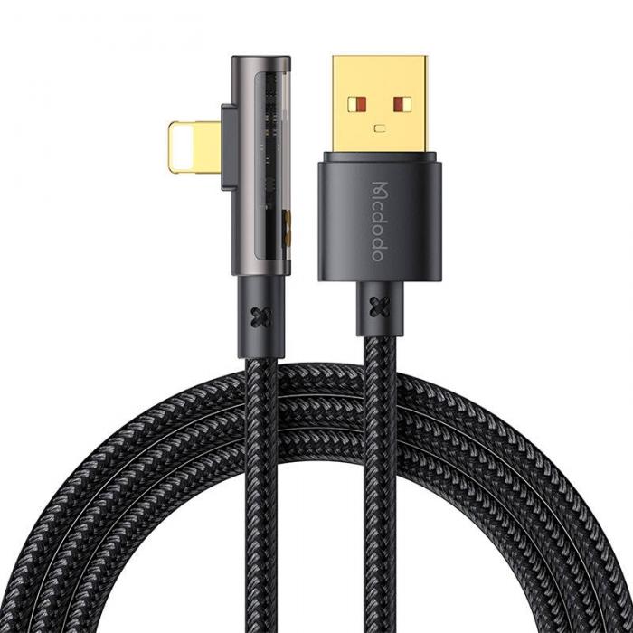 Cables - USB to lightning prism 90 degree cable Mcdodo CA-3510, 1.2m (black) CA-3510 - quick order from manufacturer