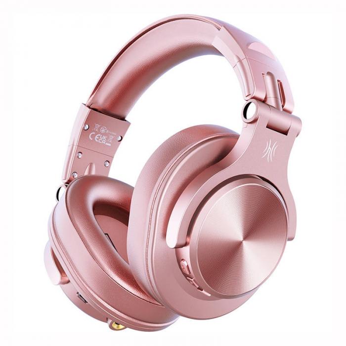 Headphones - OneOdio Fusion A70 Pink Headphones with Bluetooth 5.2 - quick order from manufacturer