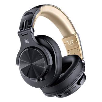 Austiņas - OneOdio Fusion A70 Gold Headphones, Bluetooth 5.2, 50H Battery - ātri pasūtīt no ražotāja