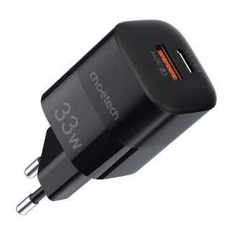 Kabeļi - Wall charger Choetech PD5006 30W, A+C dual port (black) PD5006-EU-BK - ātri pasūtīt no ražotāja