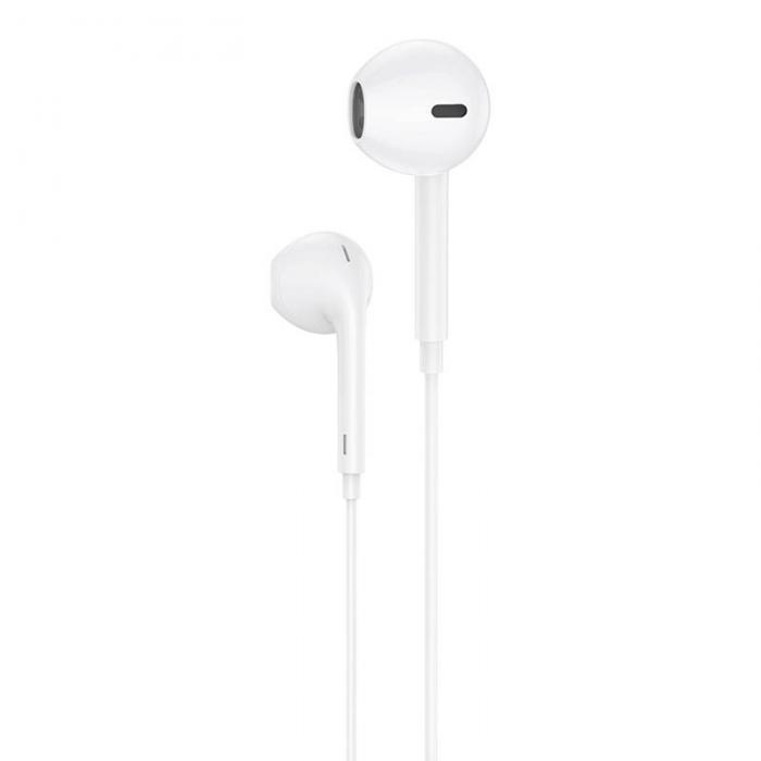 Headphones - Inclined in-ear remote earphones Foneng EP100 (white) EP100 White - quick order from manufacturer