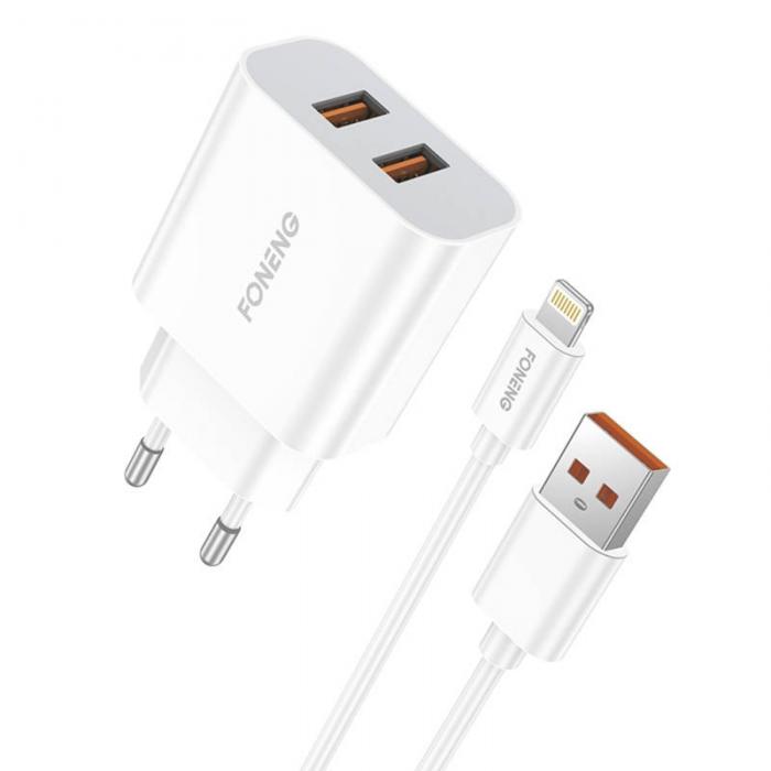 Kabeļi - Dual USB charger Foneng EU45 iPhone EU45 iPhone - ātri pasūtīt no ražotāja