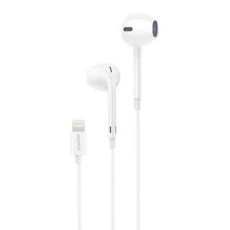 Discontinued - Wired earphones lightning Foneng T28 iPhone (white) T28 iPhone / White