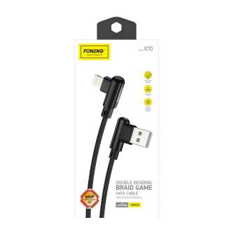 Cables - Foneng X70 iPhone Gaming USB Cable 90-degree Lightning 3A - quick order from manufacturer