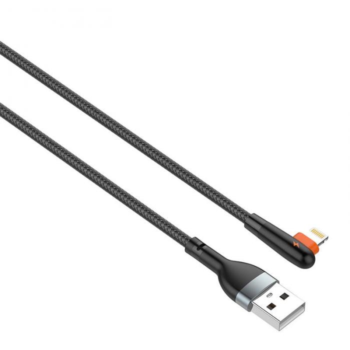 Kabeļi - Cable USB to Lightning LDNIO LS562, 2.4A, 2m (black) LS562 lightning - быстрый заказ от производителя