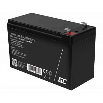 Portatīvie saules paneļi un spēkstacijas - Green Cell Rechargeable battery AGM 12V 9Ah Maintenancefree for UPS ALARM AGM06 - ātri pasūtīt no ražotāja