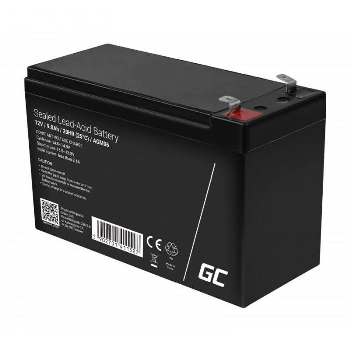 Портативные солнечные панели - Green Cell Rechargeable battery AGM 12V 9Ah Maintenancefree for UPS ALARM AGM06 - быстрый заказ о