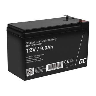 Портативные солнечные панели - Green Cell Rechargeable battery AGM 12V 9Ah Maintenancefree for UPS ALARM AGM06 - быстрый заказ о