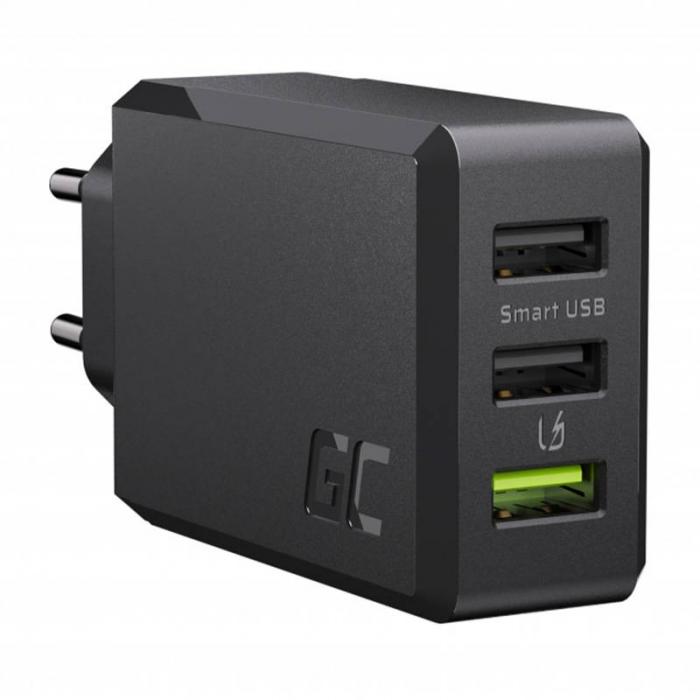 Больше не производится - Беспроводное зарядное устройство Green Cell GC ChargeSource 3 3xUSB 30W с функциями 