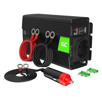 Портативные солнечные панели - Voltage converter Green Cell Inwerter 12V / 230V 500W/1000W (pure sine wave) - быстрый заказ от 