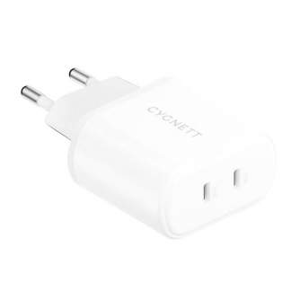 Wall charger - Wall charger Cygnett 2x USB-C 35W (white) CY4355PDWCH - quick order from manufacturer