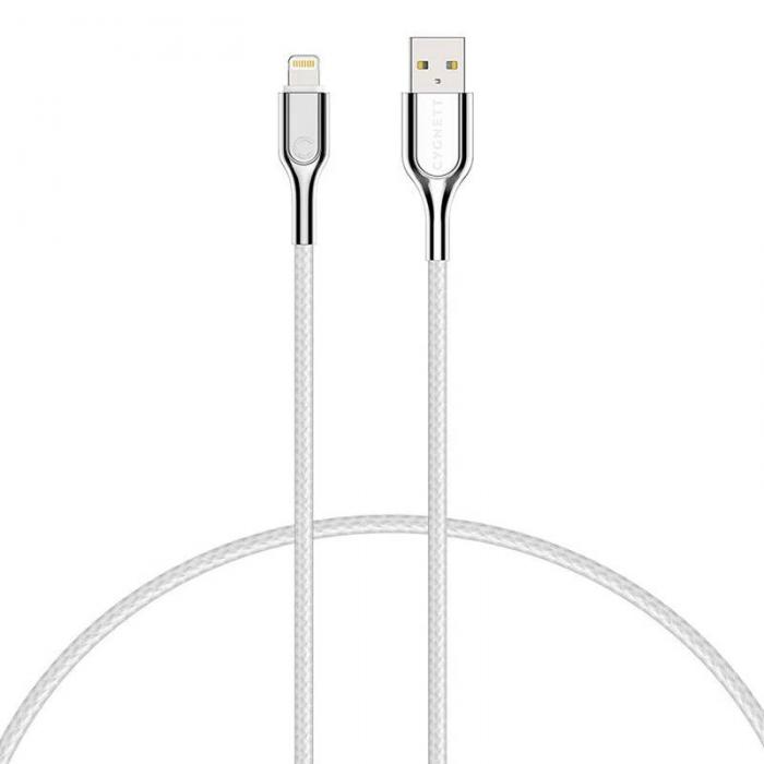 Kabeļi - Cable Lightning to USB Cygnett Armoured 2.4A 12W 0,1m (white) CY2684PCCAL - ātri pasūtīt no ražotāja