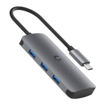 Sortimenta jaunumi - Hub 6w1 USB-C do 3x USB, USB-C, SD Card, Micro SD Card Cygnett SlimMate 100W (grey) CY3316HUBC3 - ātri pasūtīt no ražotāja