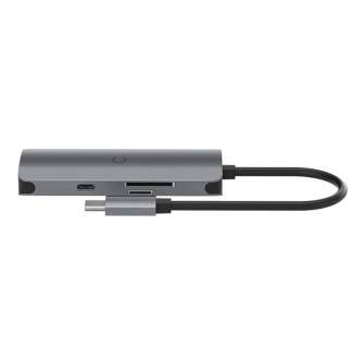 Новые товары - Hub 6w1 USB-C do 3x USB, USB-C, SD Card, Micro SD Card Cygnett SlimMate 100W (grey) CY3316HUBC3 - быстрый заказ о