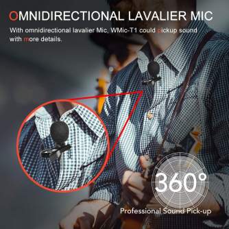 Bezvadu audio sistēmas - SYNCO WMic-T1 Wireless Lavalier Microphone Kit - ātri pasūtīt no ražotāja