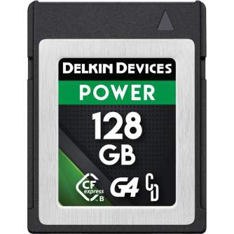 Atmiņas kartes - DELKIN CFEXPRESS POWER R1780/W1700 (G4) 128GB DCFXBP128G4 - быстрый заказ от производителя