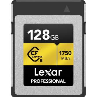 Atmiņas kartes - LEXAR CFEXPRESS PRO GOLD R1750/W1500 128GB LCXEXPR128G-RNENG - быстрый заказ от производителя