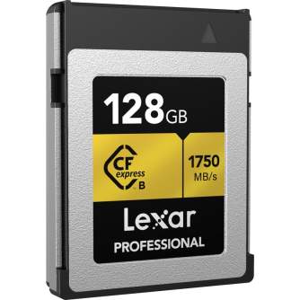 Atmiņas kartes - LEXAR CFEXPRESS PRO GOLD R1750/W1500 128GB LCXEXPR128G-RNENG - быстрый заказ от производителя