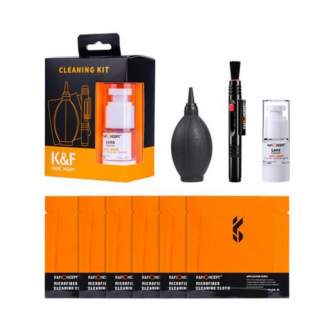 Foto kameras tīrīšana - K&F Concept 4 in 1 cleaning kit (pen + air blowing + vacuum cleaning cloth - ātri pasūtīt no ražotāja