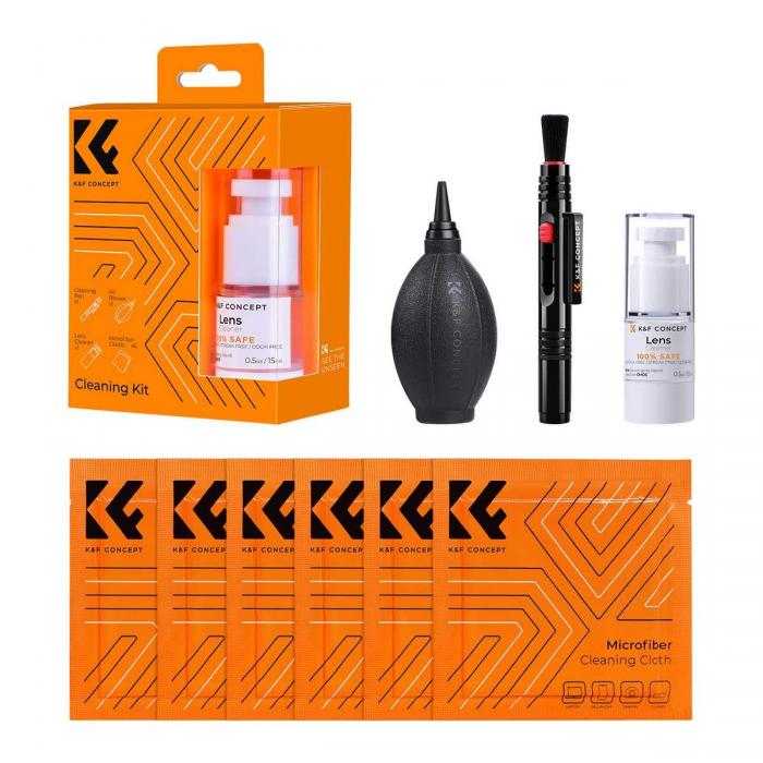 Cleaning Products - K&F Concept 4-In-1 Camera Lens Cleaning Kit for DSLR Camera SKU.1618 - quick order from manufacturer