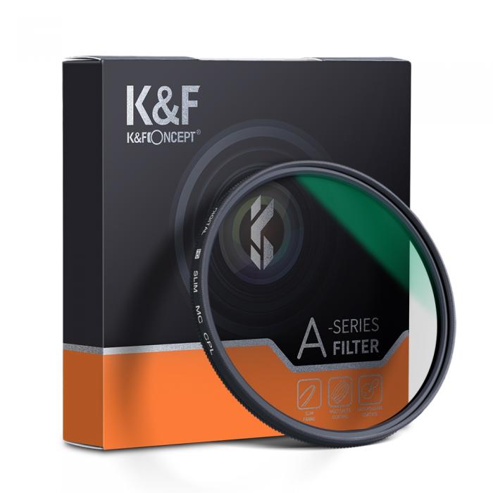 CPL polarizācijas filtri - K&F Concept 40.5MM CPL, Slim, Green Coated KF01.1150 - быстрый заказ от производителя