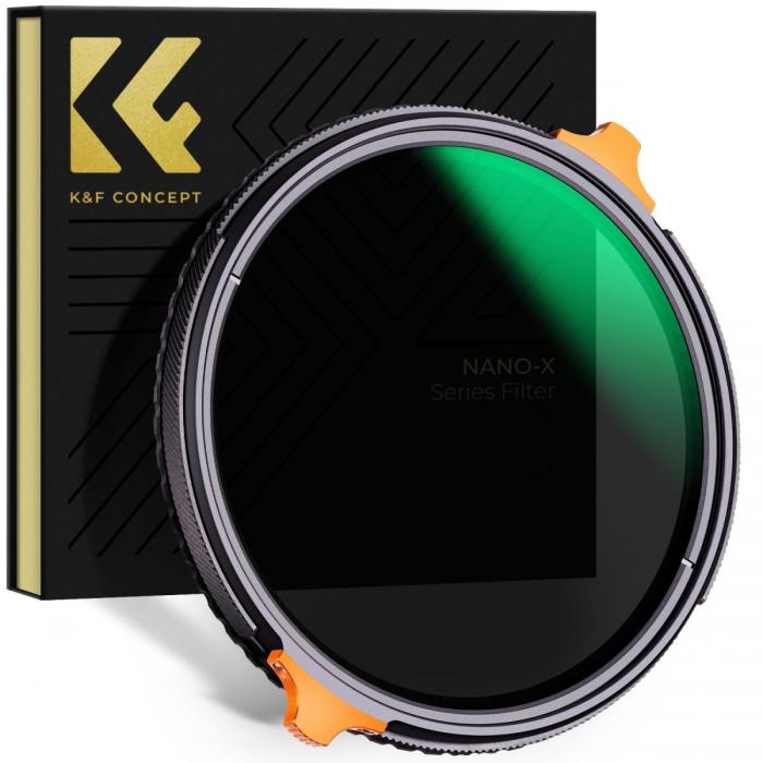 ND фильтры - K&F Concept 49mm ND4-ND64 (2-6 Stop) Variable ND Filter and CPL Circular Polarizing Filter 2 in 1 KF01.1910 - быстр