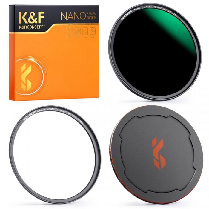 ND neitrāla blīvuma filtri - K&F Concept 52mm Magnetic ND1000 Filter SKU.1755 - быстрый заказ от производителя