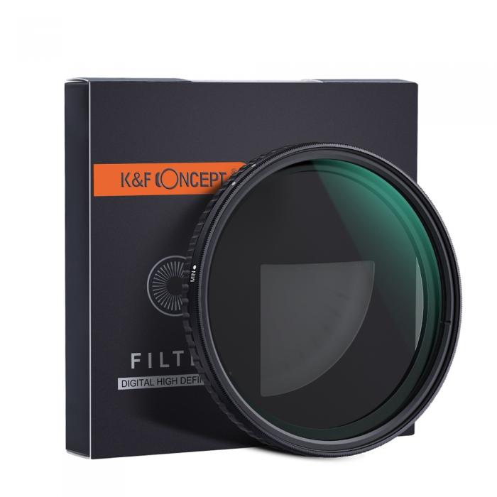 Neutral Density Filters - K&F Concept 55MM Nano-X Variable/Fader ND Filter, ND8ND128, W/O Black Cross - quick order from manufacturer