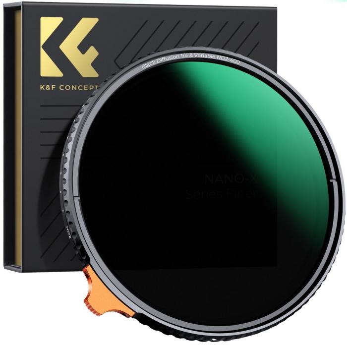 Neutral Density Filters - K&F Concept 72mm Black Mist 1/4 + ND2-400 Variable ND Filter KF01.2022 - quick order from manufacturer