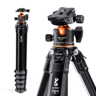 Tripod Accessories - K&F Concept Compact Travel Tripod Aluminium Alloy Camera Tripod (KF09.105) - quick order from manufacturer