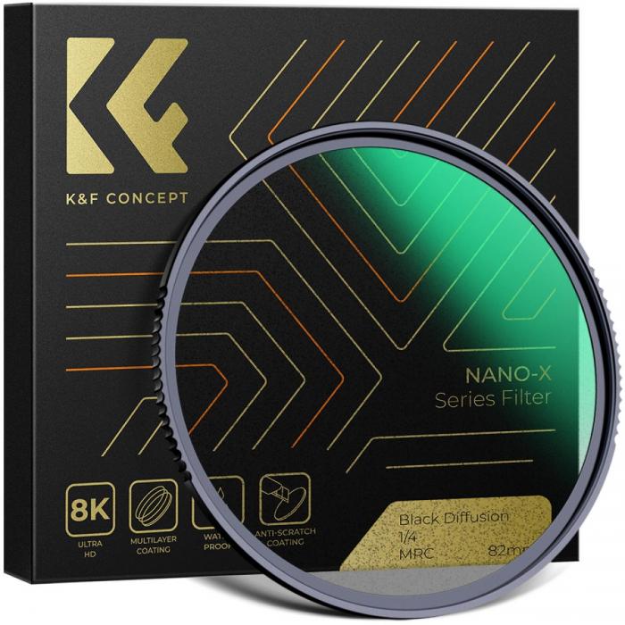 Soft Focus Filters - K&F Concept 72MM Nano-X Black Mist Filter 1/4, HD, Waterproof, Anti Scratch, - quick order from manufacturer