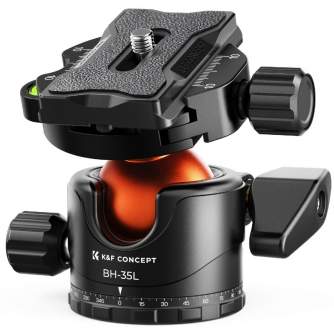 Statīvu galvas - K&F Concept Professional 35mm Metal Tripod Ball Head 360 Degree Rotating Panoramic - ātri pasūtīt no ražotāja