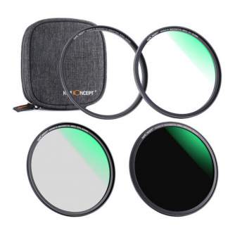 Filtru komplekti - K&F Concept Magnetic UV, Circular Polarizer & ND1000 Filter Kit with Case (49mm) - быстрый заказ от производ