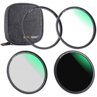 Filtru komplekti - K&F Concept Magnetic UV, Circular Polarizer & ND1000 Filter Kit with Case (58mm) - быстрый заказ от производ