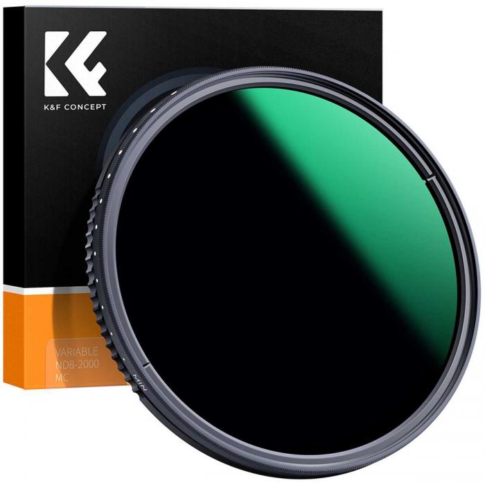 ND neitrāla blīvuma filtri - K&F Concept ND8-ND2000 Nano-X Variable ND Filter with Multi-Resistant Coating - купить сегодня в м