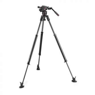 Video statīvi - Manfrotto Nitrotech 608 + 635 Fast Single Leg Carbon MVK608SNGFC - быстрый заказ от производителя