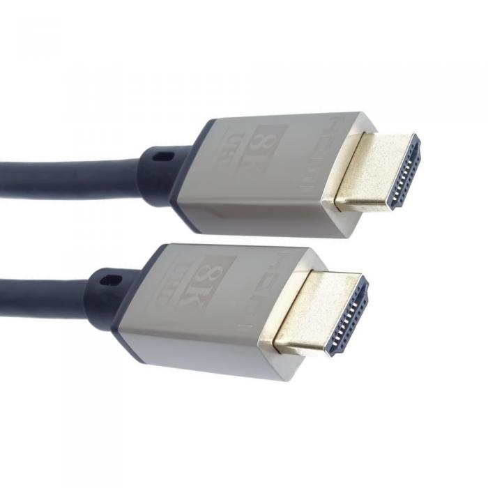 Wires, cables for video - PremiumCord Ultra High Speed HDMI 2.1 cable 8K@60Hz, 4K@120Hz length 0.5m metallic - quick order from manufacturer