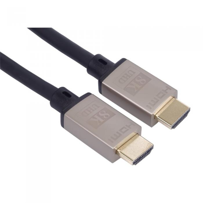 Video vadi, kabeļi - PremiumCord Ultra High Speed HDMI 2.1 cable 8K@60Hz, 4K@120Hz length 2m metallic - ātri pasūtīt no ražotāja