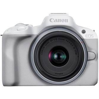 Mirrorless Cameras - Canon EOS R50 + RF-S 18-45mm F4.5-6.3 IS STM (White) - quick order from manufacturer