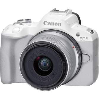 Mirrorless Cameras - Canon EOS R50 + RF-S 18-45mm F4.5-6.3 IS STM (White) - quick order from manufacturer