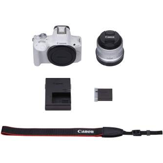 Mirrorless Cameras - Canon EOS R50 + RF-S 18-45mm F4.5-6.3 IS STM (White) - quick order from manufacturer