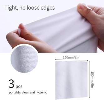 Foto kameras tīrīšana - K&F Concept 3pcs* Microfiber Cleaning cloth Kit, 15*15cm, White, Dry, in vacuum SKU.1683 - ātri pasūtīt no ražotāja