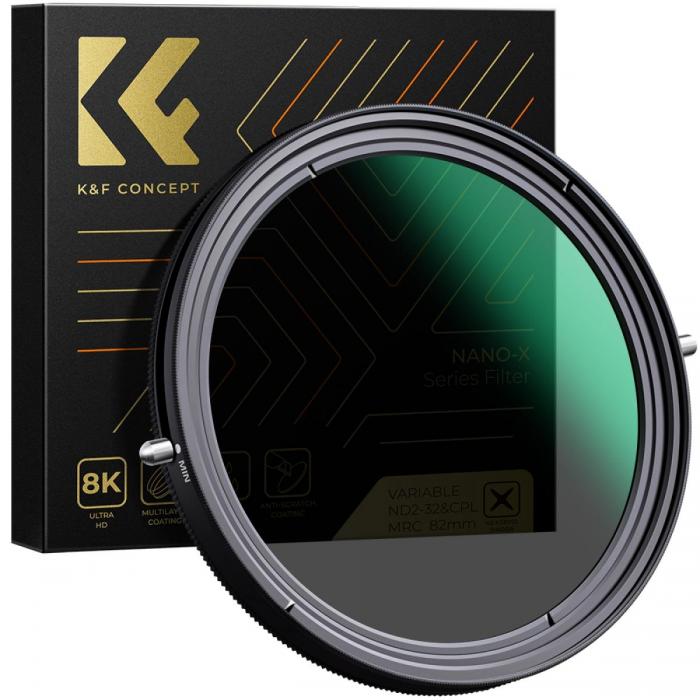 ND neitrāla blīvuma filtri - K&F Concept 62MM XB42 Nano-X CPL+Variable/Fader NDX KF01.1323 - ātri pasūtīt no ražotāja