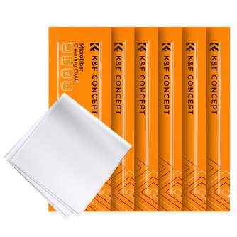 Foto kameras tīrīšana - K&F Concept 6pcs Cleaning cloth set needle a dust-free cleaning cloth dry cloth white 15*15cm SKU.1684 - ātri pasūtīt no ražotāja