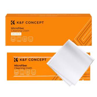 Cleaning Products - K&F Concept 20pcs* Microfiber Cleaning cloth Kit, 15*15cm, White, Dry, in vacuum SKU.1685 - quick order from manufacturer